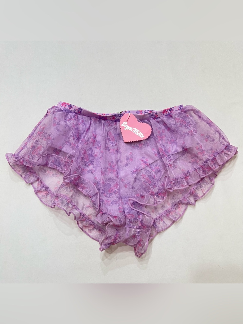 Dolls Kill Sugar Thrillz Sheer Ruffle Bikini Bottoms XS NWT Coquette Fairycore